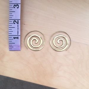 Gold spiral earrings